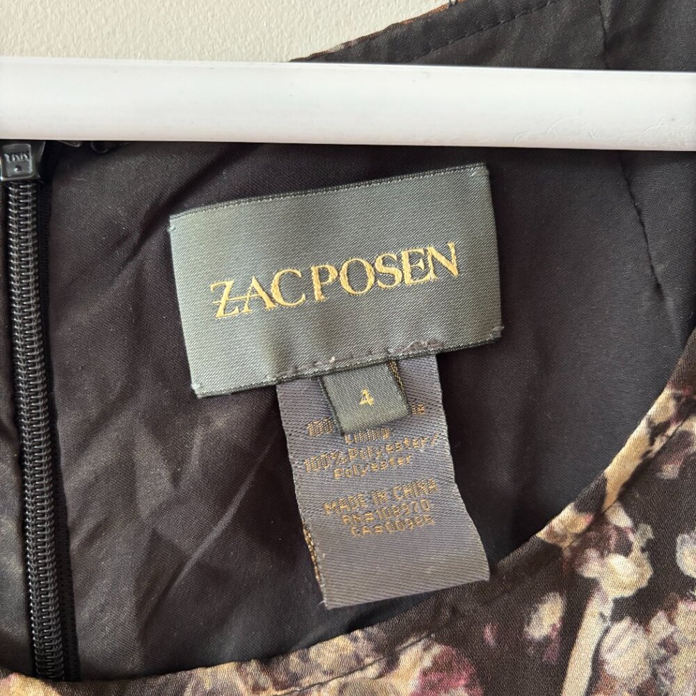 Zac Posen floral dress, 100% silk, size 4 - Picture 3 of 5